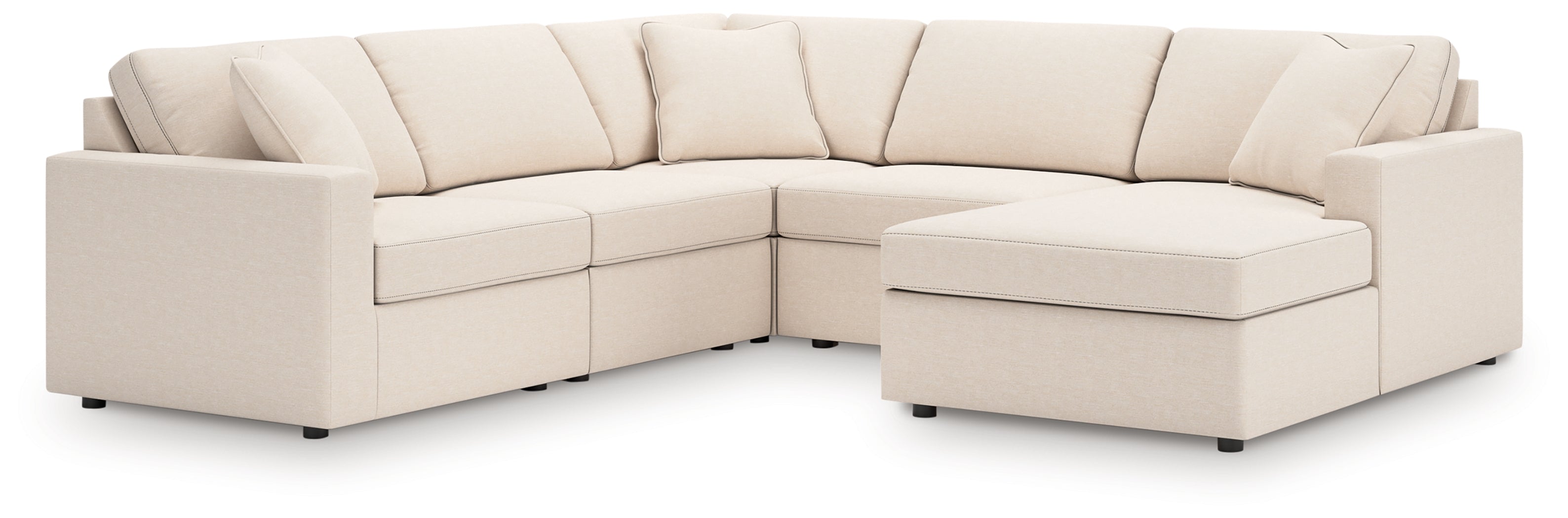 Best Deals Furniture - Ashley Furniture - Modmax 5-Piece Sectional with Chaise - RAF 5-Piece Sectional with Chaise / Oyster - 92103S68