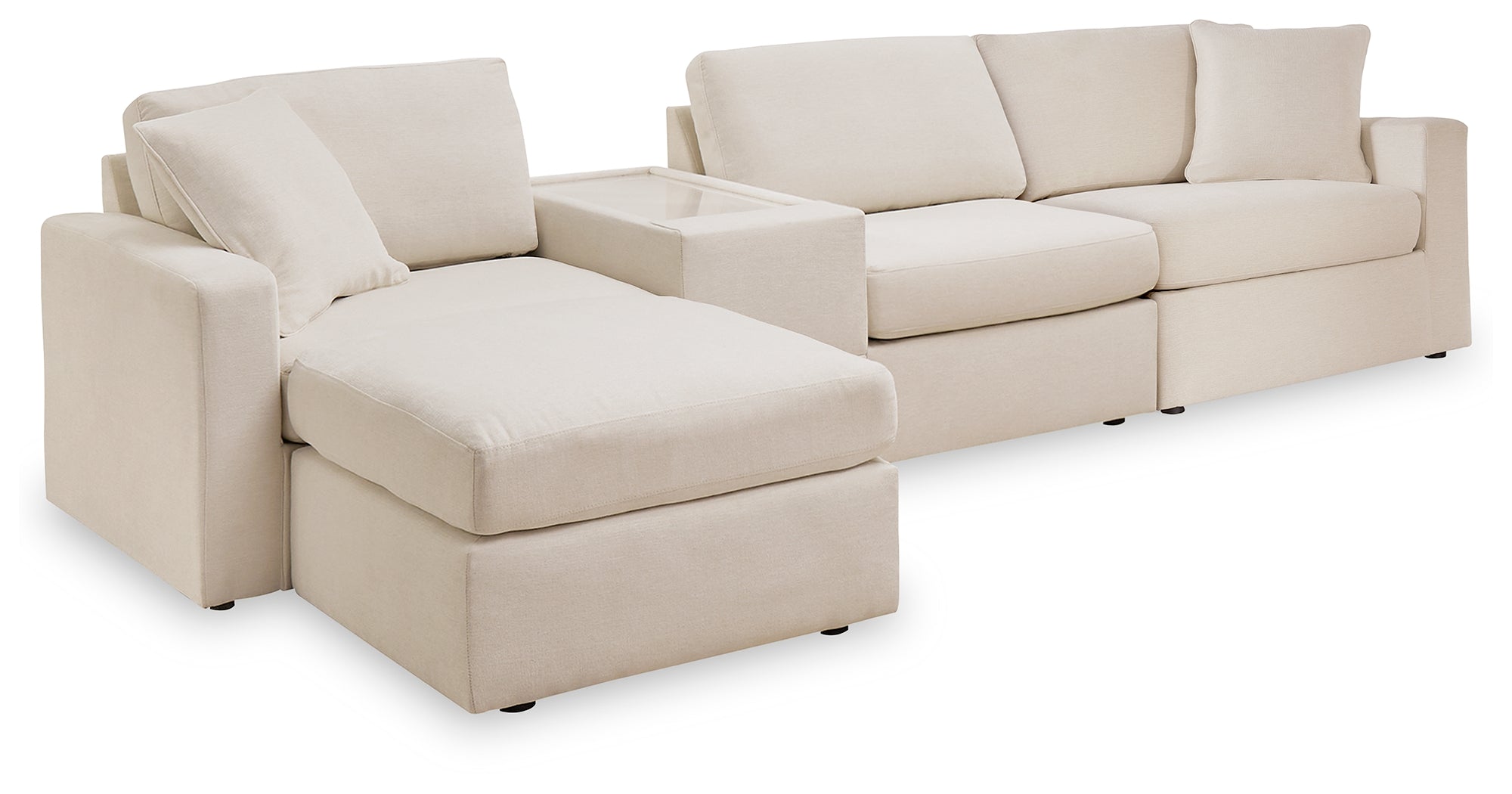 Best Deals Furniture - Ashley Furniture - Modmax 4-Piece Sectional and Ottoman - 4-Piece Sectional and Ottoman / Oyster - 92103U12