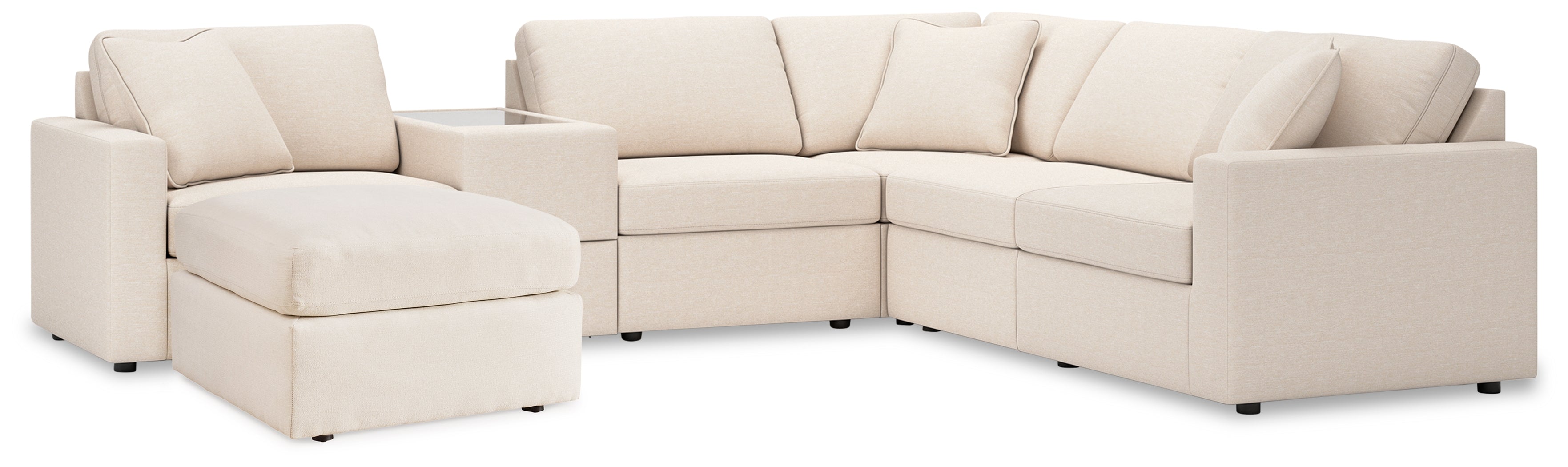 Best Deals Furniture - Ashley Furniture - Modmax 6-Piece Sectional and Ottoman - 6-Piece Sectional and Ottoman / Oyster - 92103U16