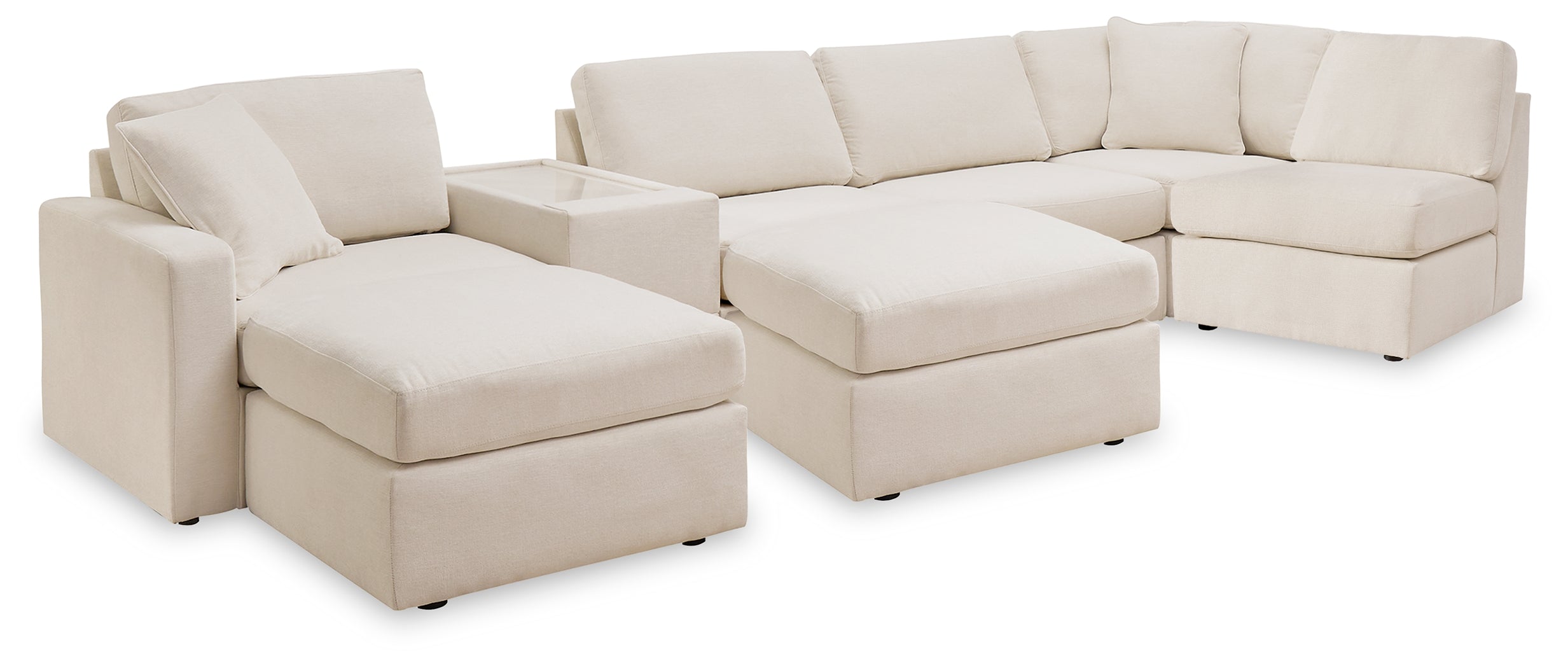 Best Deals Furniture - Ashley Furniture - Modmax 6-Piece Sectional and 2 Ottomans - 6-Piece Sectional and 2 Ottomans / Oyster - 92103U5