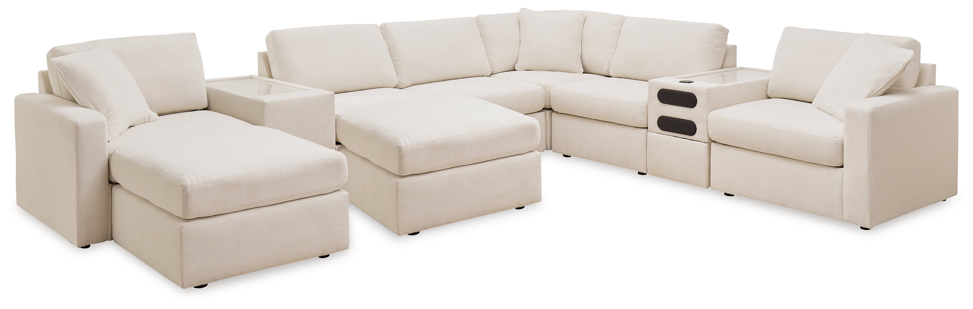 Best Deals Furniture - Ashley Furniture - Modmax 8-Piece Sectional and 2 Ottomans - 8-Piece Sectional and 2 Ottomans / Oyster - 92103U13