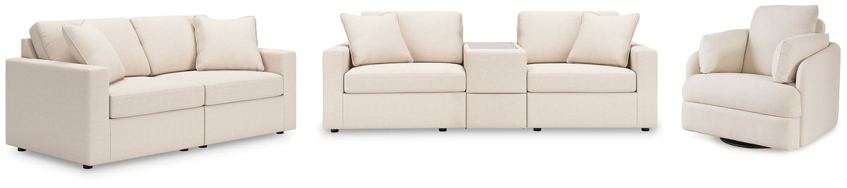 Best Deals Furniture - Ashley Furniture - Modmax 3-Piece Sectional Sofa, 2-Piece Sectional Loveseat and Swivel Glider Recliner - 3-Piece Sectional Sofa, 2-Piece Sectional Loveseat and Swivel Glider Recliner / Oyster - 92103U23