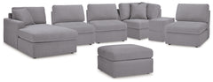 Best Deals Furniture - Ashley Furniture - Modmax 6-Piece Sectional with Chaise and Ottoman - 6-Piece Sectional with Chaise and Ottoman / Granite - 92104U6