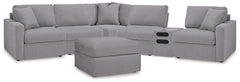 Best Deals Furniture - Ashley Furniture - Modmax 6-Piece Sectional and Oversized Accent Ottoman - 6-Piece Sectional and Oversized Accent Ottoman / Granite - 92104U25
