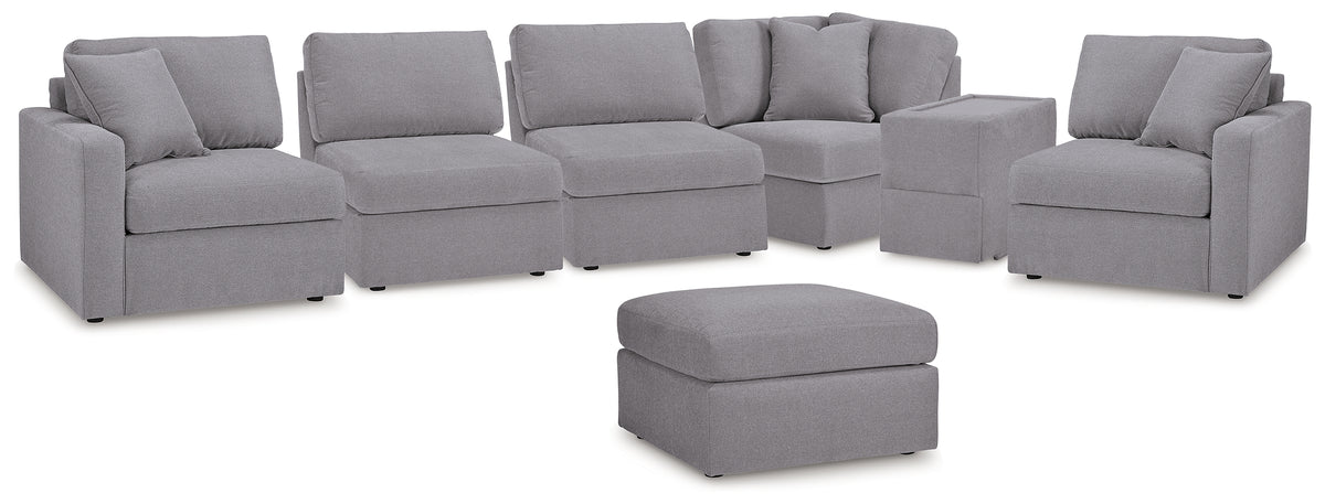Best Deals Furniture - Ashley Furniture - Modmax 6-Piece Sectional and Ottoman - 6-Piece Sectional and Ottoman / Granite - 92104U16