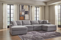 Best Deals Furniture - Ashley Furniture - Modmax 4-Piece Sectional with Chaise - RAF 4-Piece Sectional with Chaise / Granite - 92104S19