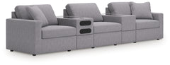 Best Deals Furniture - Ashley Furniture - Modmax 5-Piece Sectional with Audio System - RAF 5-Piece Sectional with Audio System / Granite - 92104S64