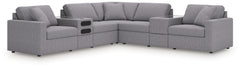 Best Deals Furniture - Ashley Furniture - Modmax 7-Piece Balanced Sectional with Audio and Storage Consoles - RAF 7-Piece Balanced Sectional with Audio and Storage Consoles - 92104S69