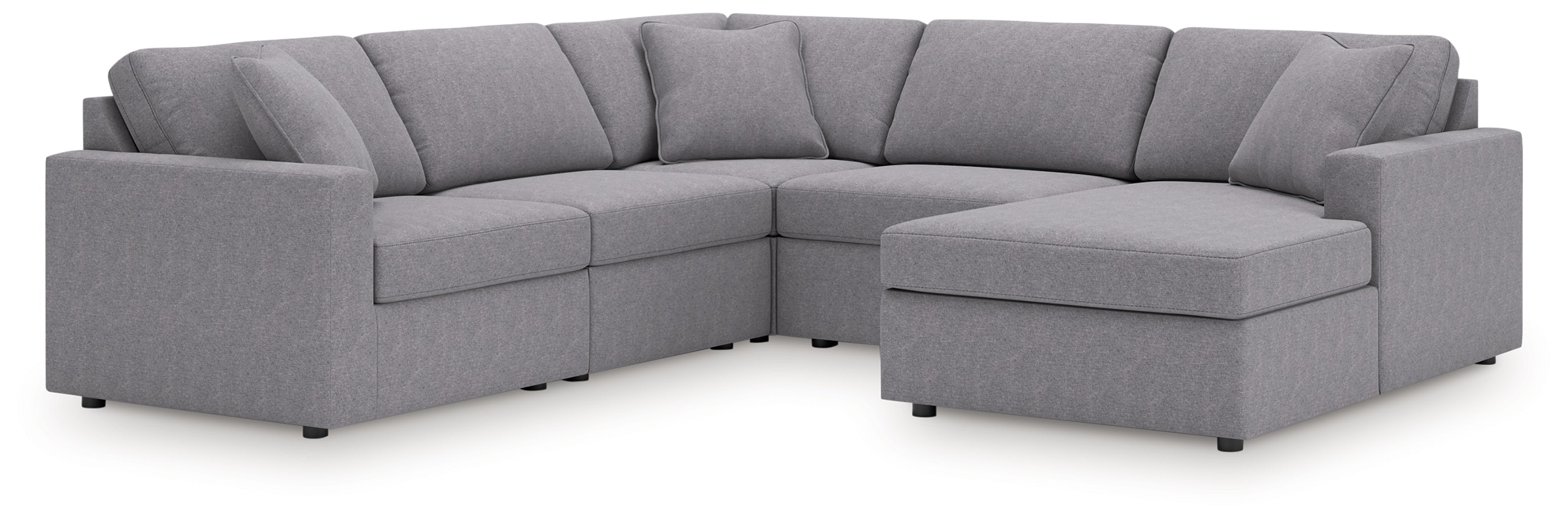 Best Deals Furniture - Ashley Furniture - Modmax 5-Piece Sectional with Chaise - RAF 5-Piece Sectional with Chaise / Granite - 92104S68