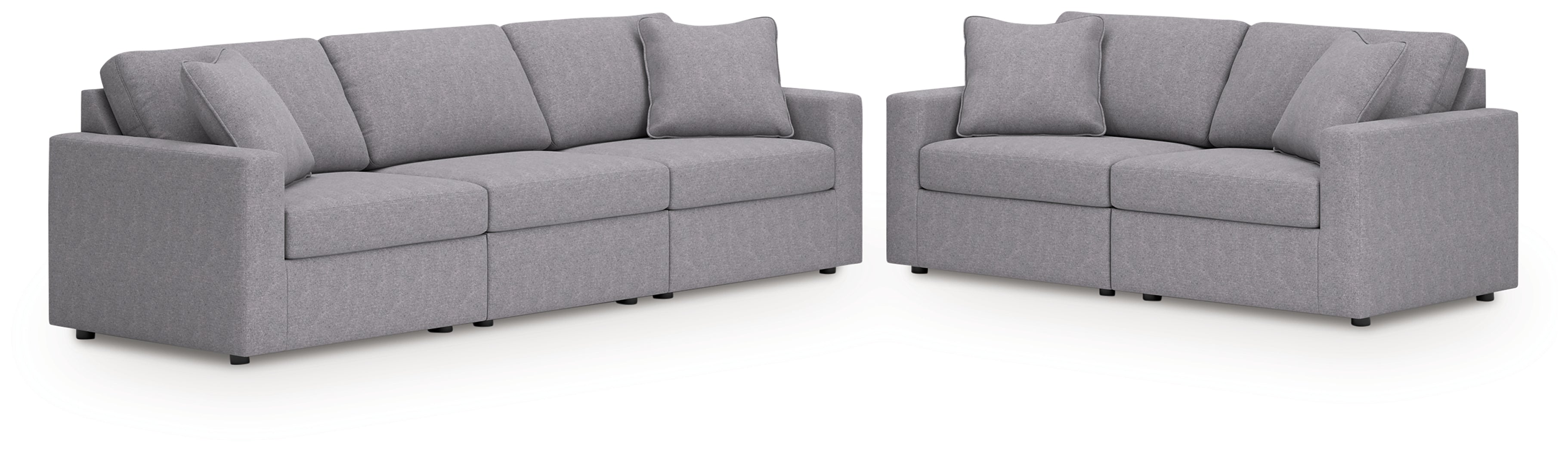 Best Deals Furniture - Ashley Furniture - Modmax 3-Piece Sectional Sofa and 2-Piece Sectional Loveseat - 3-Piece Sectional Sofa and 2-Piece Sectional Loveseat / Granite - 92104U20