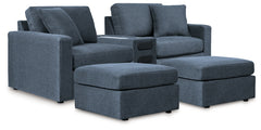 Best Deals Furniture - Ashley Furniture - Modmax 3-Piece Sectional and 2 Ottomans - 3-Piece Sectional and 2 Ottomans / Ink - 92121U26