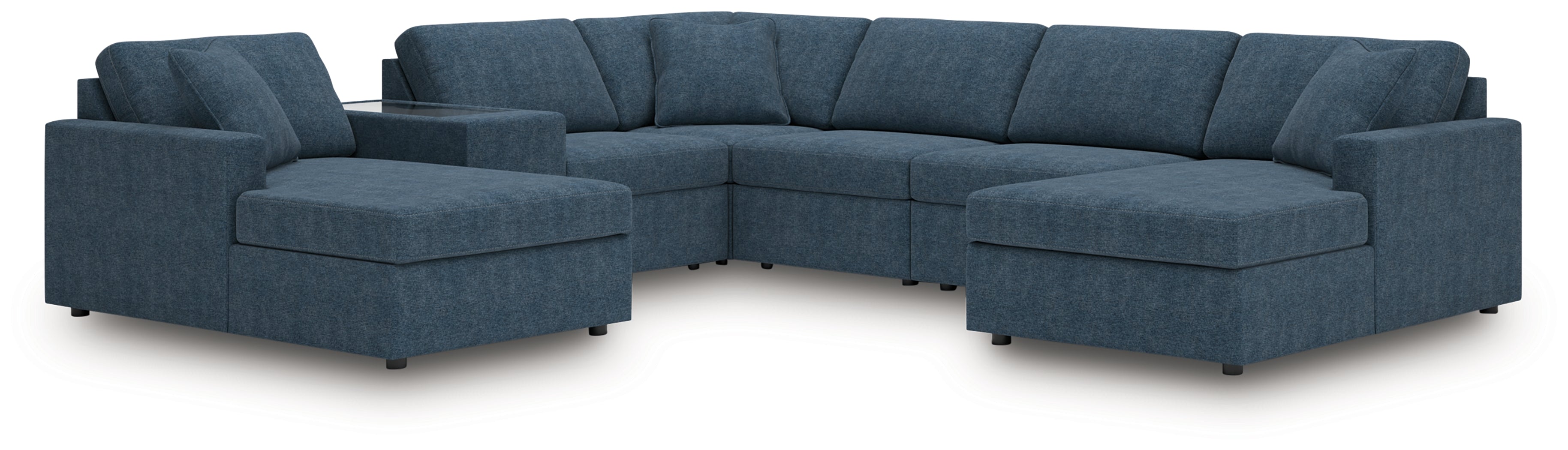 Best Deals Furniture - Ashley Furniture - Modmax 7-Piece Sectional - RAF 7-Piece Sectional / Ink - 92121S54