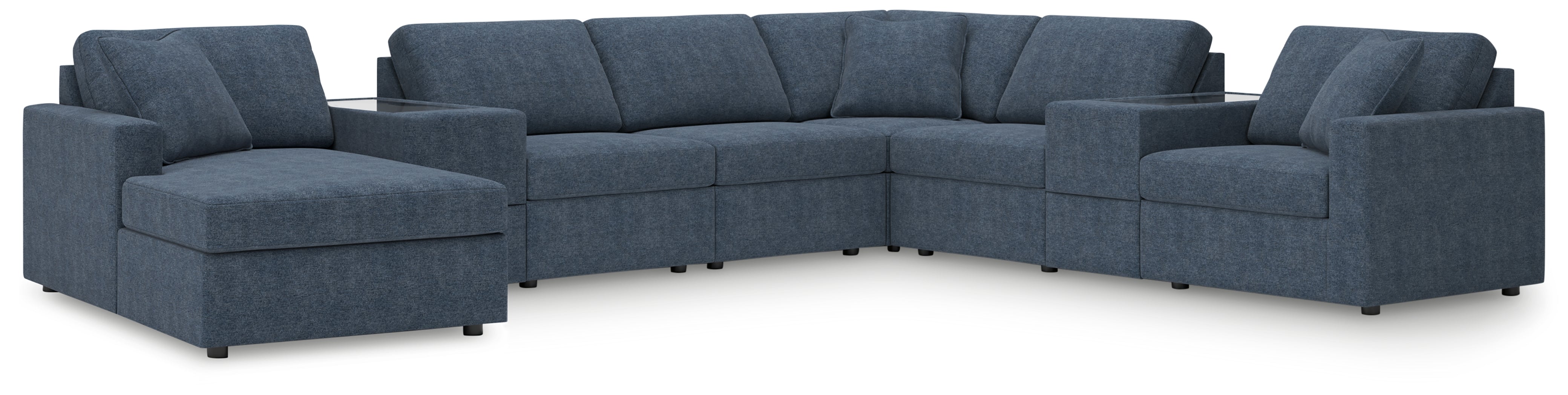 Best Deals Furniture - Ashley Furniture - Modmax 8-Piece Sectional with Chaise - RAF 8-Piece Sectional with Chaise / Ink - 92121S43
