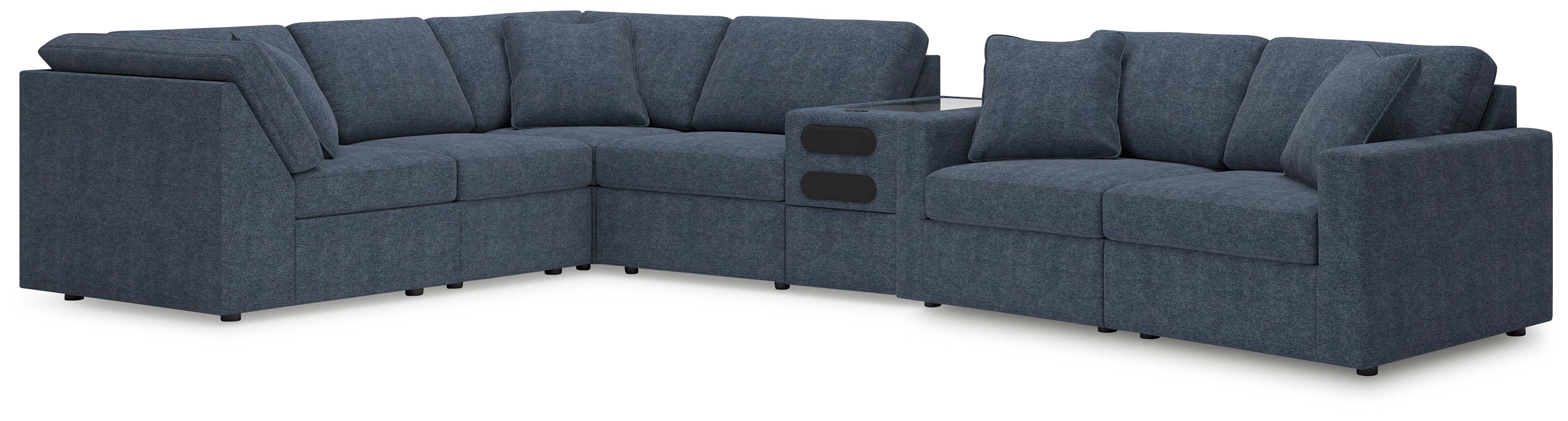 Best Deals Furniture - Ashley Furniture - Modmax 7-Piece Sectional with Audio Console - RAF 7-Piece Sectional with Audio Console / Ink - 92121S75