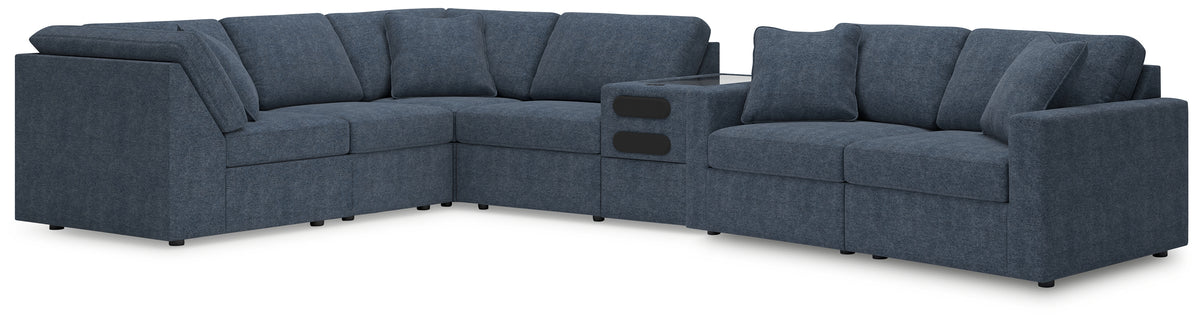Best Deals Furniture - Ashley Furniture - Modmax 7-Piece Sectional with Audio Console - RAF 7-Piece Sectional with Audio Console / Ink - 92121S75