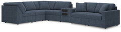 Best Deals Furniture - Ashley Furniture - Modmax 7-Piece Sectional with Audio Console - RAF 7-Piece Sectional with Audio Console / Ink - 92121S75