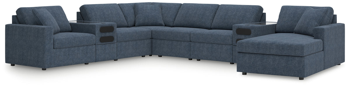 Best Deals Furniture - Ashley Furniture - Modmax 8-Piece Sectional with Audio System and Chaise - RAF 8-Piece Sectional with Audio System and Chaise / Oyster - 92103S47