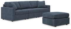 Best Deals Furniture - Ashley Furniture - Modmax 3-Piece Sectional and Ottoman - 3-Piece Sectional and Ottoman / Ink - 92121U4