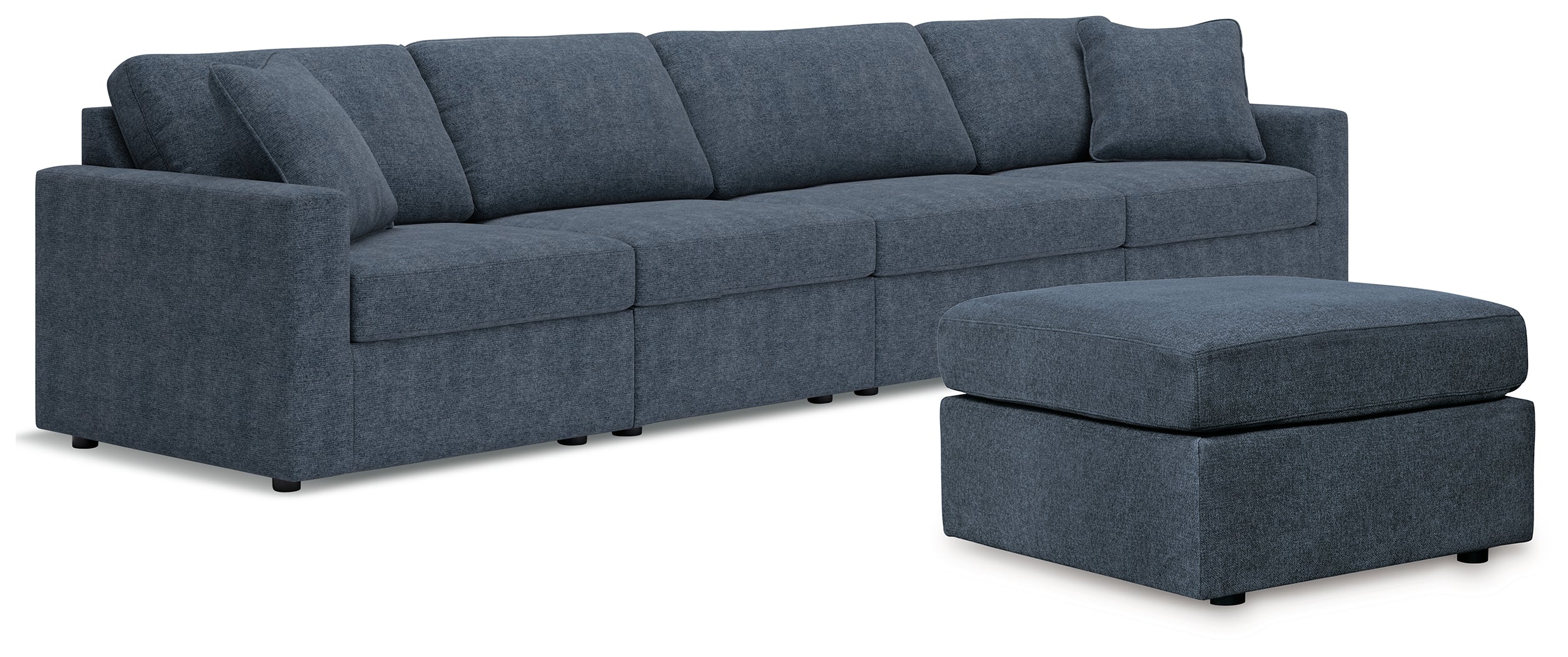 Best Deals Furniture - Ashley Furniture - Modmax 4-Piece Sectional and Ottoman - 4-Piece Sectional and Ottoman / Ink - 92121U2