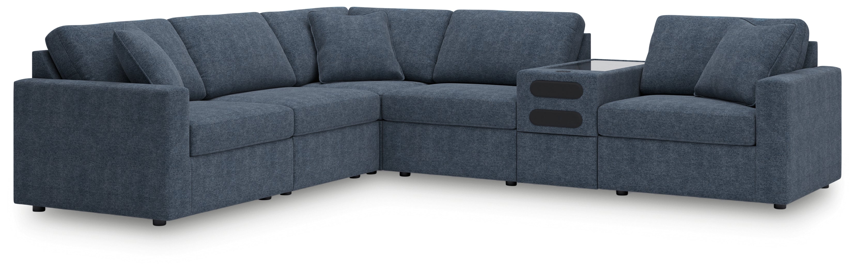 Best Deals Furniture - Ashley Furniture - Modmax 6-Piece Sectional - RAF 6-Piece Sectional / Ink - 92121S14
