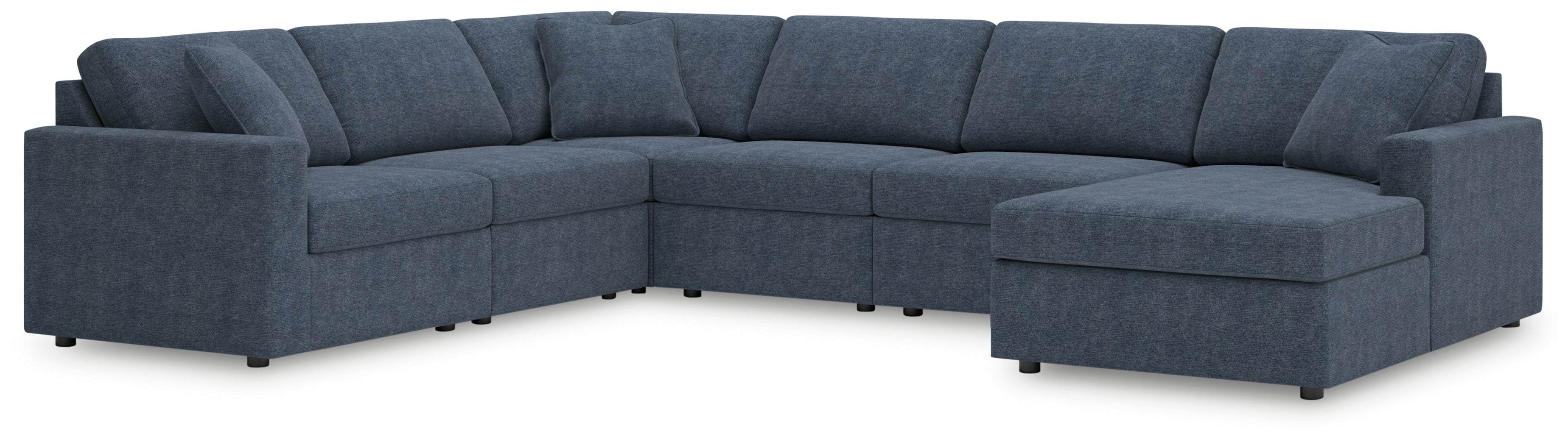 Best Deals Furniture - Ashley Furniture - Modmax 6-Piece Sectional with Chaise - RAF 6-Piece Sectional with Chaise / Ink - 92121S46