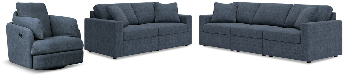Best Deals Furniture - Ashley Furniture - Modmax 3-Piece Sectional Sofa, 2-Piece Sectional Loveseat and Swivel Glider Recliner - 3-Piece Sectional Sofa, 2-Piece Sectional Loveseat and Swivel Glider Recliner / Ink - 92121U21