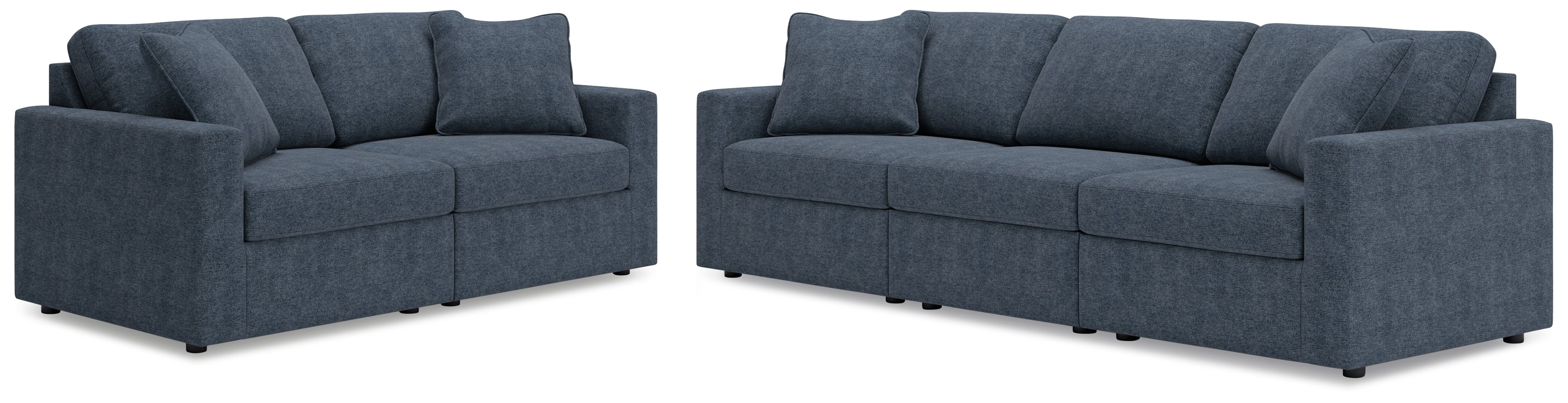Best Deals Furniture - Ashley Furniture - Modmax 3-Piece Sectional Sofa and 2-Piece Sectional Loveseat - 3-Piece Sectional Sofa and 2-Piece Sectional Loveseat / Ink - 92121U20