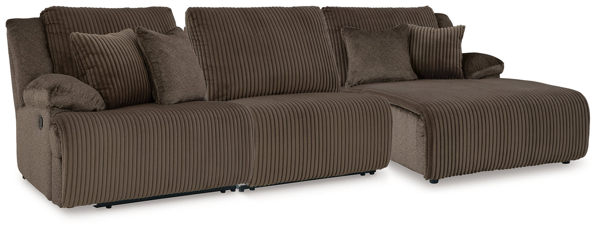 Best Deals Furniture - Ashley Furniture - Top Tier 3-Piece Sofa Chaise Sectional - 3-Piece Sofa Chaise Sectional / Chocolate - 92705S10
