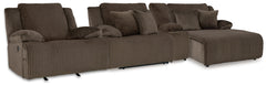 Best Deals Furniture - Ashley Furniture - Top Tier 3-Piece Sectional and Recliner - 3-Piece Sectional and Recliner / Chocolate - 92705U1