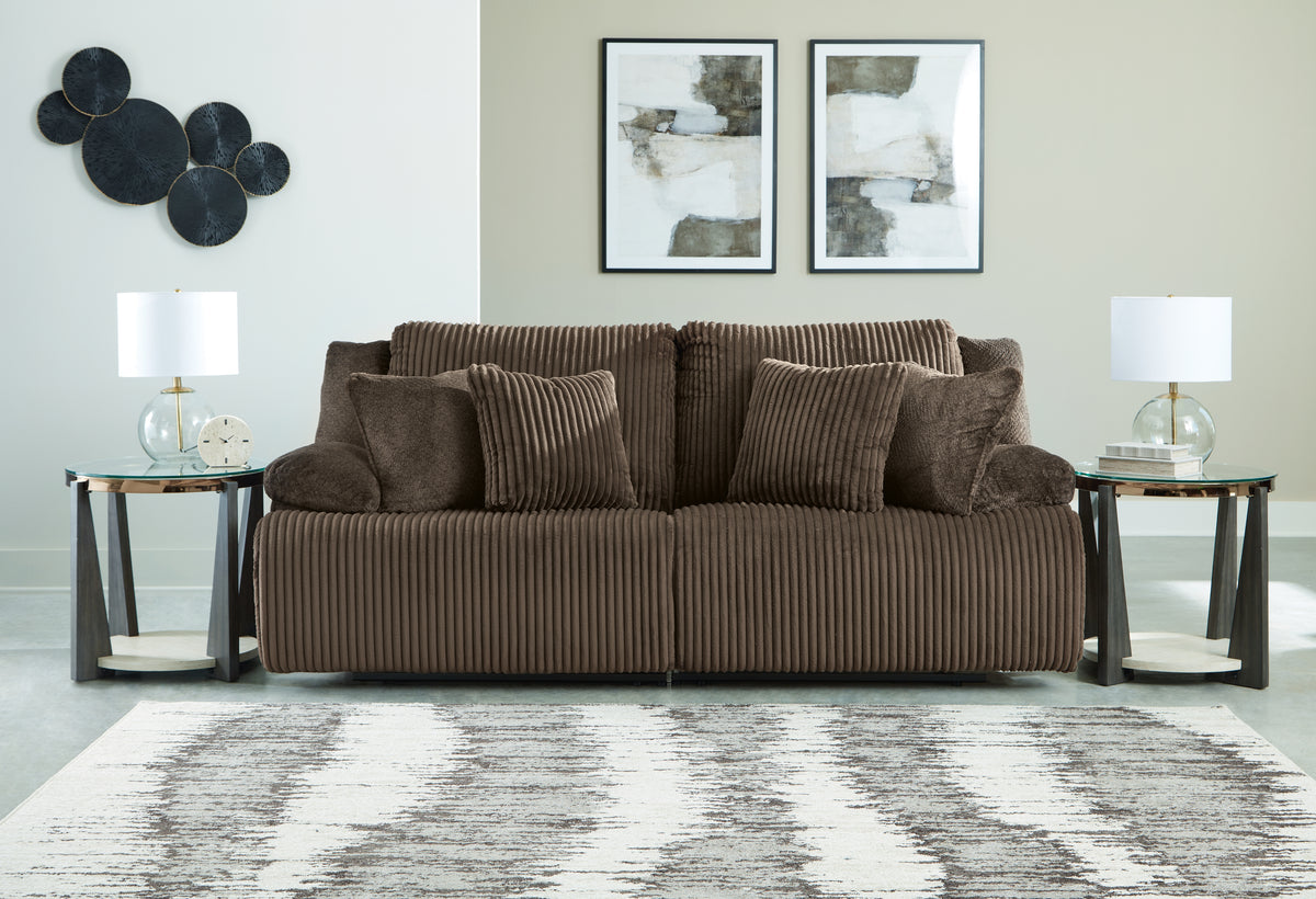 Best Deals Furniture - Ashley Furniture - Top Tier 2-Piece Sectional Loveseat - 2-Piece Sectional Loveseat / Chocolate - 92705S9