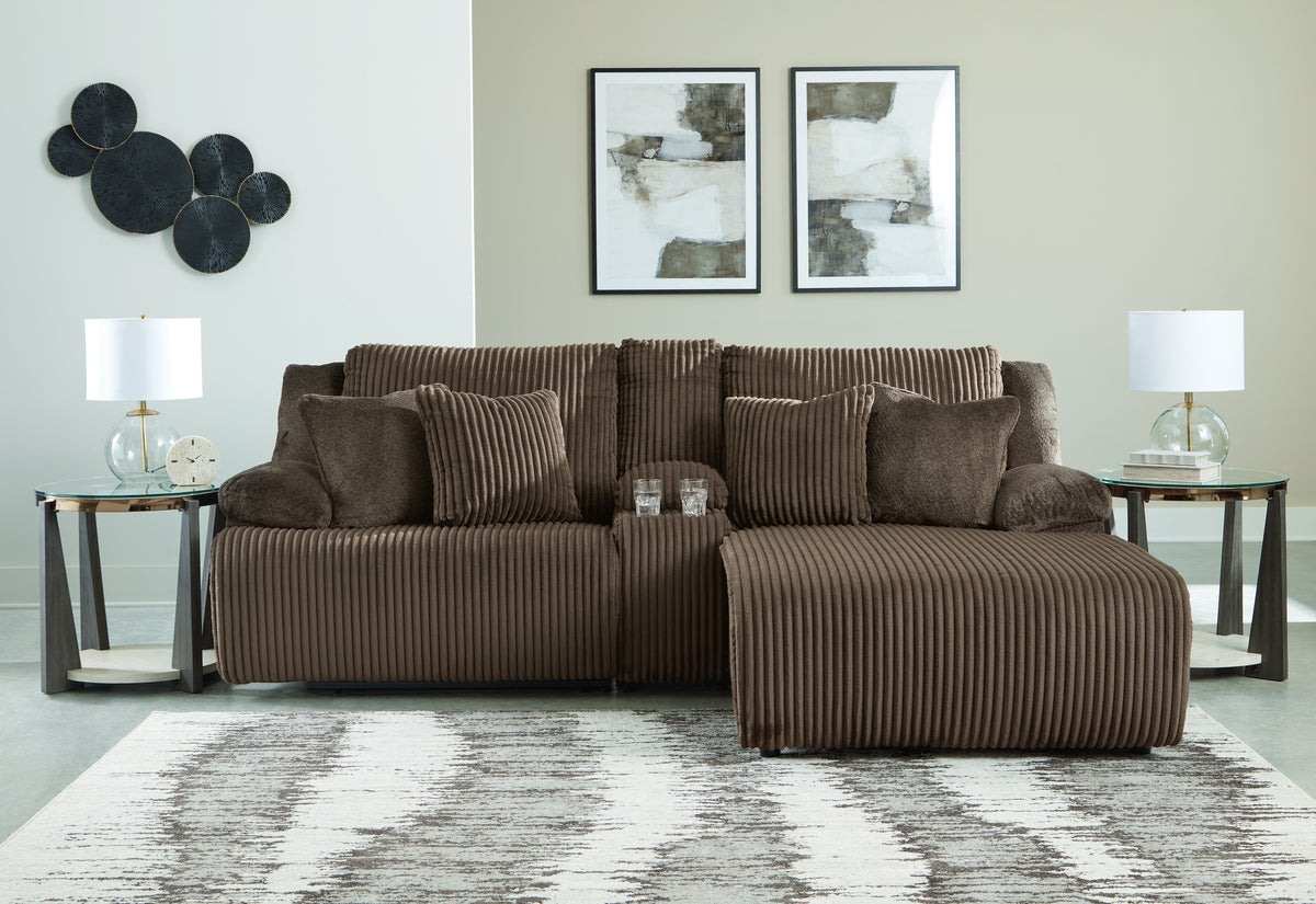Best Deals Furniture - Ashley Furniture - Top Tier 3-Piece Reclining Sectional Sofa with Chaise - 3-Piece Reclining Sectional Sofa with Chaise - 92705S4