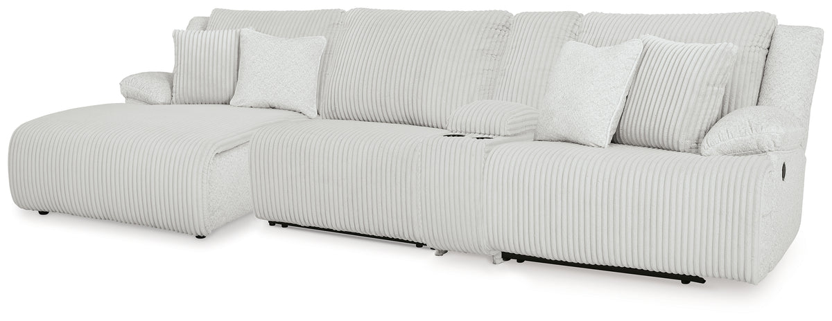 Best Deals Furniture - Ashley Furniture - Top Tier 4-Piece Reclining Sectional with Chaise - 4-Piece Reclining Sectional with Chaise / Alloy - 92706S12