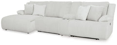 Best Deals Furniture - Ashley Furniture - Top Tier 4-Piece Reclining Sectional with Chaise - 4-Piece Reclining Sectional with Chaise / Alloy - 92706S12