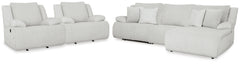 Best Deals Furniture - Ashley Furniture - Top Tier 3-Piece Reclining Sectional and 2 Recliners - 3-Piece Reclining Sectional and 2 Recliners / Alloy - 92706U1