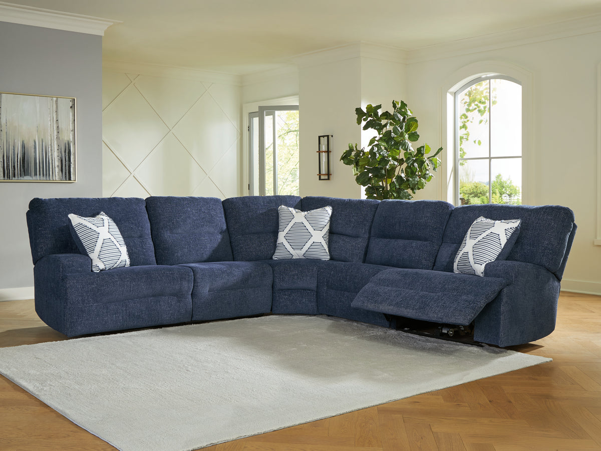 Best Deals Furniture - Ashley Furniture - Acklen Place 5-Piece Power Reclining Sectional - 5-Piece Power Reclining Sectional / Pewter - 93605S3
