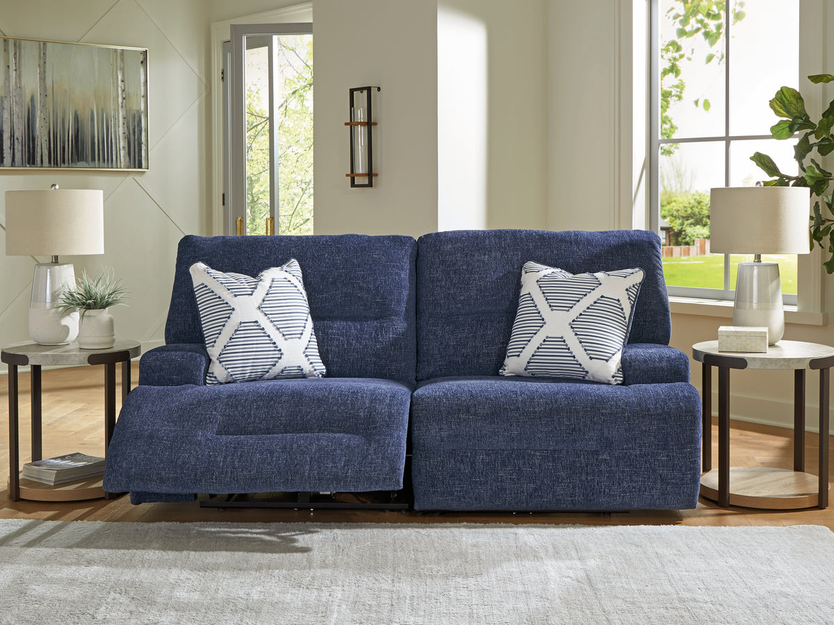 Best Deals Furniture - Ashley Furniture - Acklen Place 2-Piece Power Reclining Sectional - 2-Piece Power Reclining Sectional / Navy - 93607S16