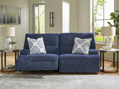 Best Deals Furniture - Ashley Furniture - Acklen Place 2-Piece Power Reclining Sectional - 2-Piece Power Reclining Sectional / Navy - 93607S16