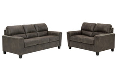 Best Deals Furniture - Ashley Furniture - Navi Sofa and Loveseat - Sofa and Loveseat / Smoke - 94002U1