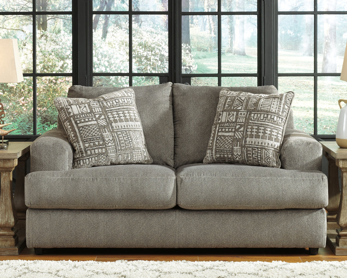 Best Deals Furniture - Ashley Furniture - Soletren Loveseat - Loveseat / Stone - 9510435