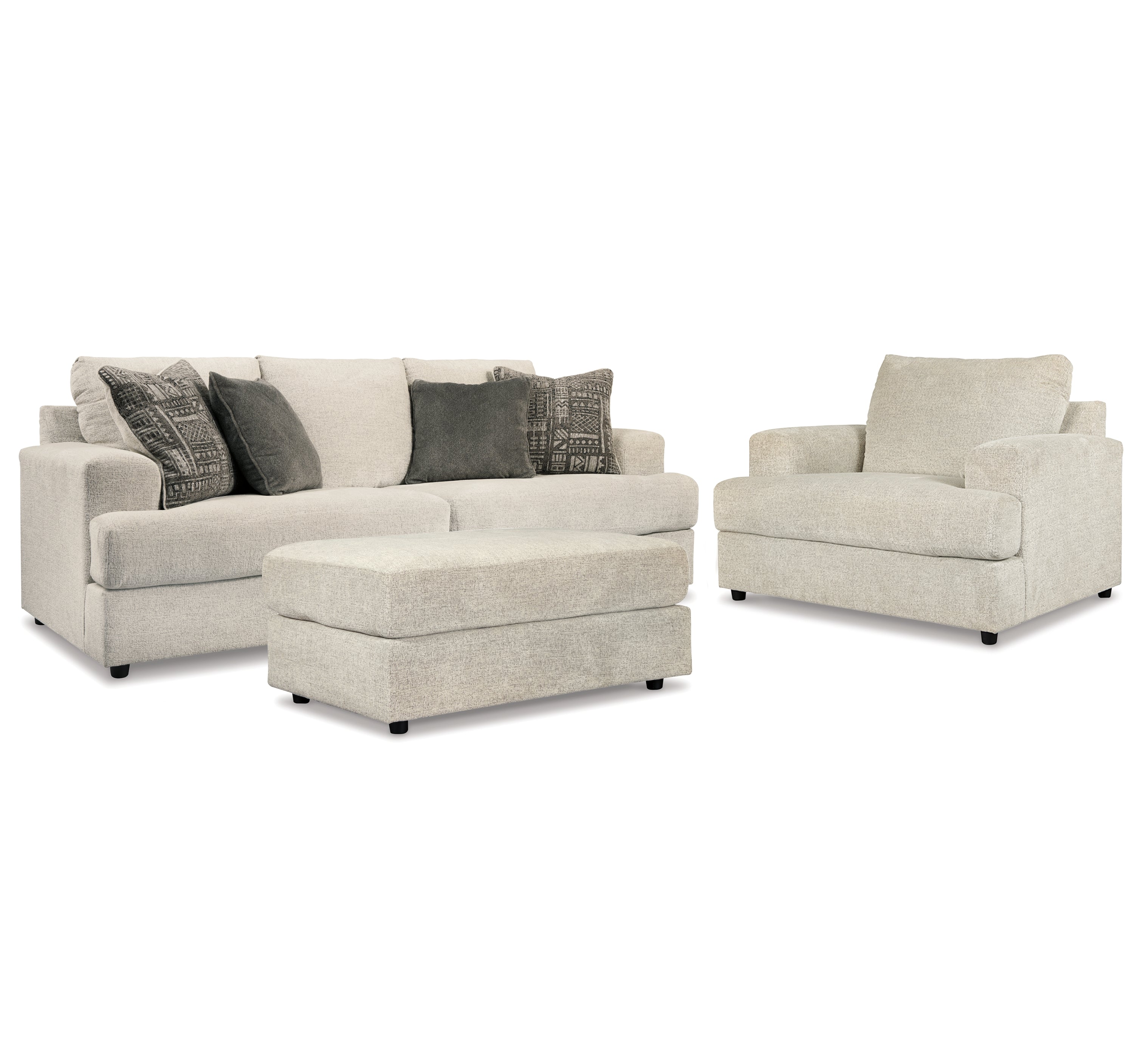 Best Deals Furniture - Ashley Furniture - Soletren Sofa, Chair, and Ottoman - Sofa, Chair, and Ottoman - 95104U4