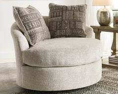 Best Deals Furniture - Ashley Furniture - Soletren Accent Chair - Swivel Accent Chair / Stone - 9510444