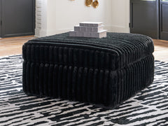 Best Deals Furniture - Ashley Furniture - Midnight-Madness Living Room - Oversized Accent Ottoman / Onyx - 9810308