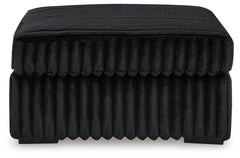 Midnight-Madness 2-Piece Sectional and Oversized Accent Ottoman