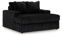 Midnight-Madness 4-Piece Sectional and Oversized Chaise