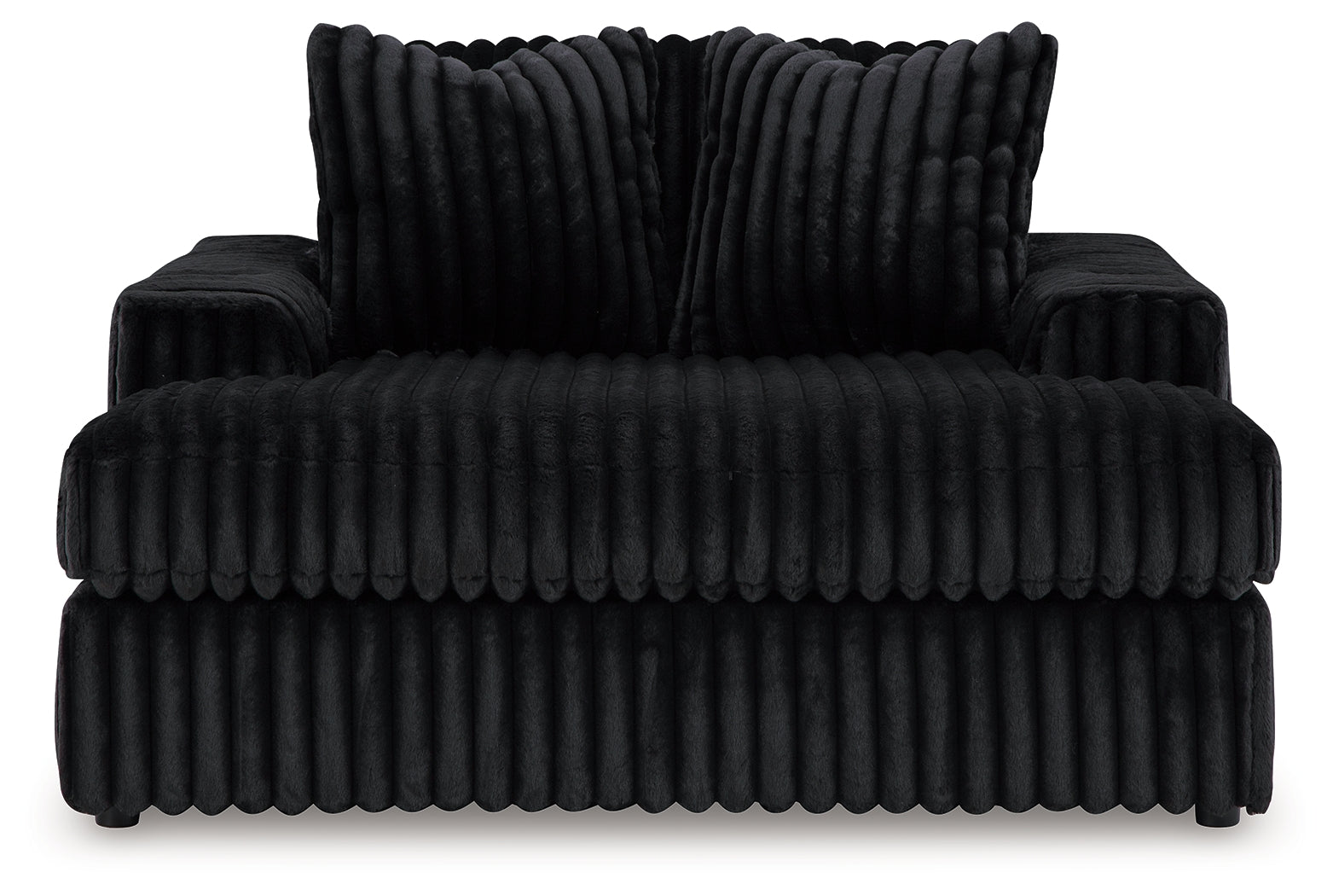 Midnight-Madness Oversized Chaise and Oversized Accent Ottoman