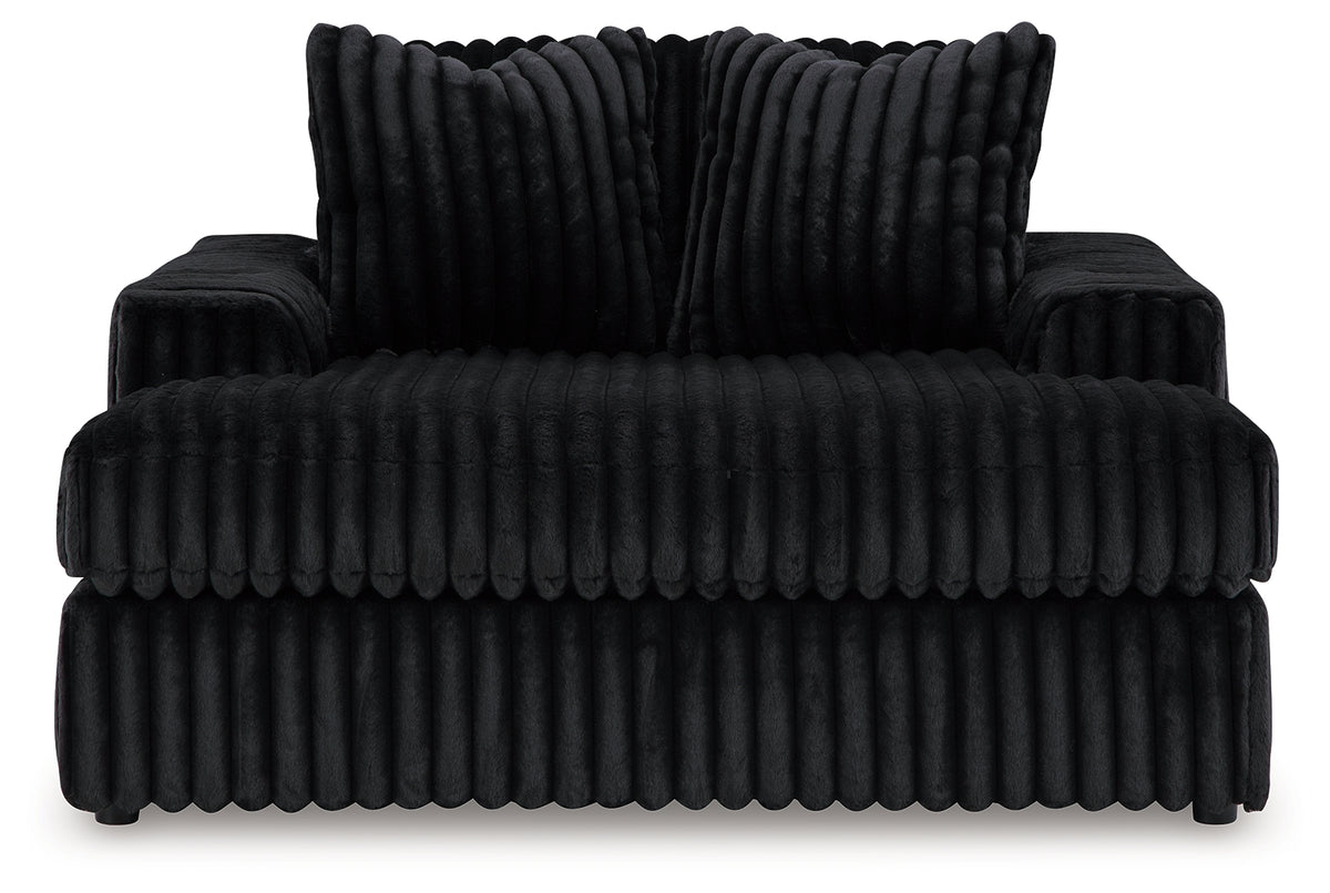 Best Deals Furniture - Ashley Furniture - Midnight-Madness Super Chaise and Oversized Chaise - Super Chaise and Oversized Chaise / Onyx - 98103U12