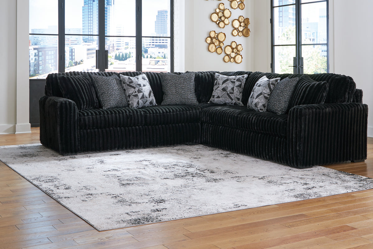 Best Deals Furniture - Ashley Furniture - Midnight-Madness 3-Piece Sectional - LAF 3-Piece Sectional / Chocolate - 98104S6