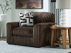 Best Deals Furniture - Ashley Furniture - Midnight-Madness Oversized Chair - Chair and a Half / Onyx - 9810323