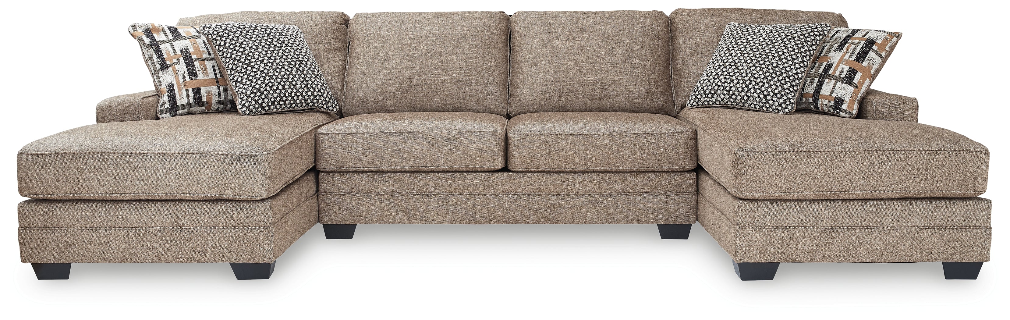 Best Deals Furniture - Ashley Furniture - Cannonbrook 3-Piece Sectional with Chaise - RAF 3-Piece Sectional with Chaise / Nutmeg - 98201S3
