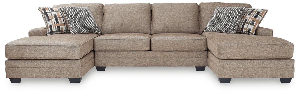 Best Deals Furniture - Ashley Furniture - Cannonbrook 3-Piece Sectional with Chaise - RAF 3-Piece Sectional with Chaise / Nutmeg - 98201S3